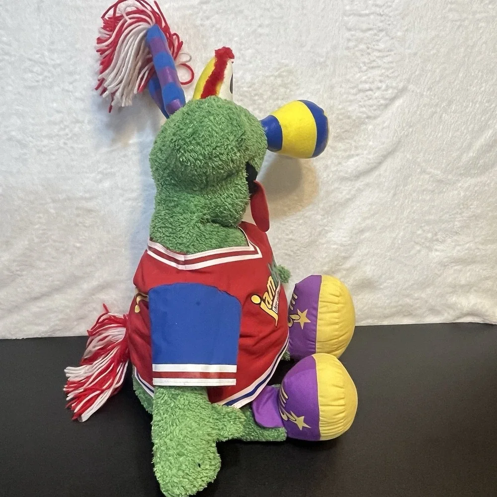 Vintage Jammy Jamfest Cheer & Dance Plush Green Stuffed Monster Mascot Toy 24